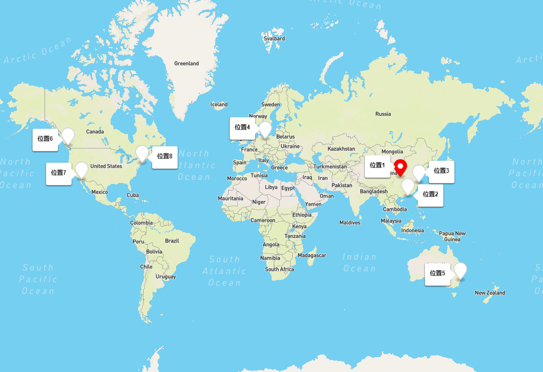mapbox全球地图添加多个标注点并显示标签